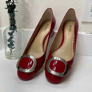 Michael Kors Red Leather Pauline Pumps 8 -50%
